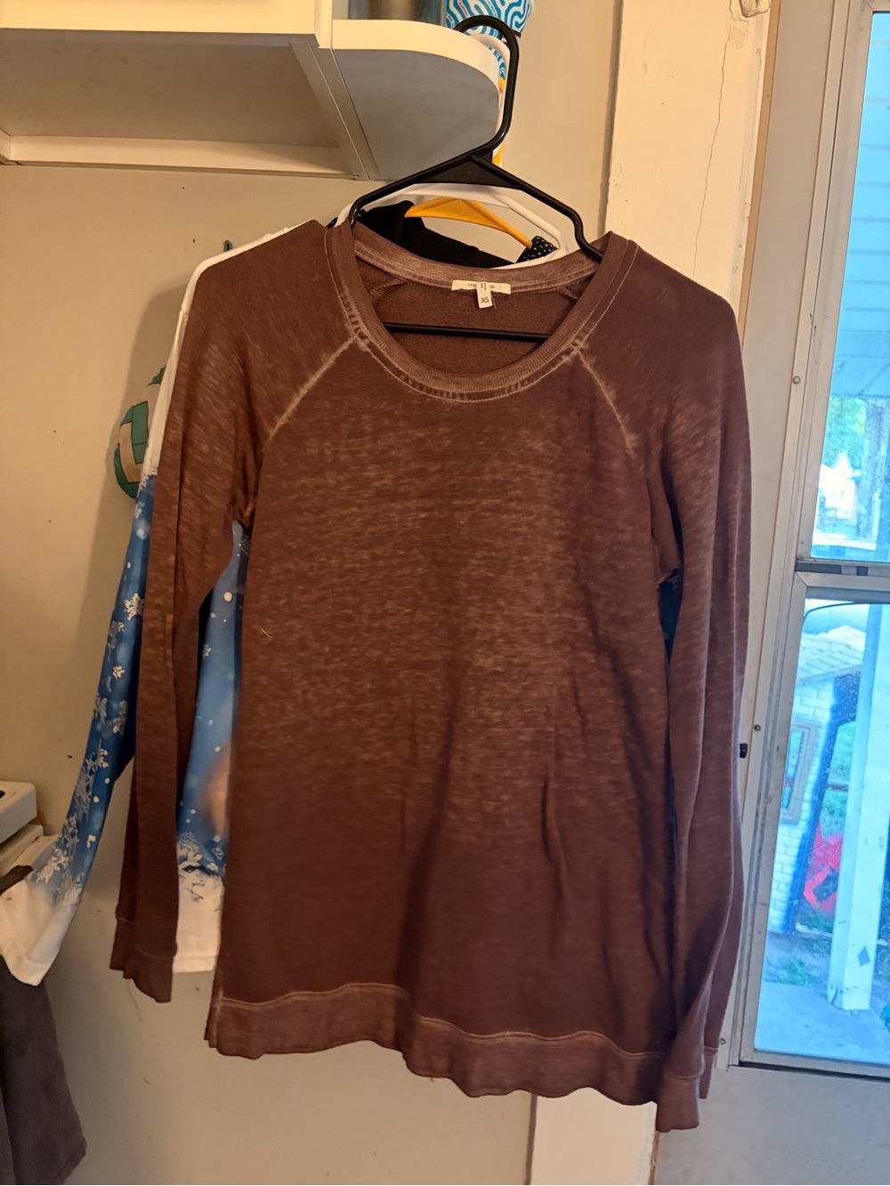 Maurices Brown Long Sleeve Crewneck Tee